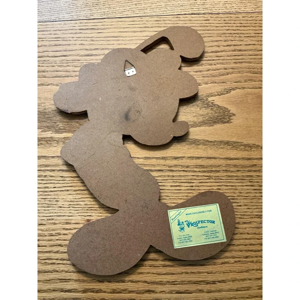 Disney Mickey Mouse Golfing Intarsia Wood Wall Art Home Sweet Home Handcrafted